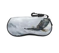 Woshuwo Acquerello Aquila Soaring Over The Mountains Occhiali Portatile Caso Luce Occhiali Da Sole Borsa Occhiali Da Sole Caso