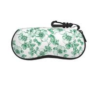 Woshuwo Acquerello Fiori Verdi Occhiali Portatile Caso Luce Occhiali Da Sole Borsa Occhiali Da Sole Caso