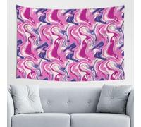 Woshuwo Arazzo astratto rosa e viola con motivo marmorizzato arte da parete per camera da letto soggiorno dormitorio moderno arazzo estetico per feste sfondo banner 152 x 101 cm