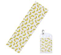 Woshuwo Asciugamani rinfrescanti a banana gialla per collo e viso, 101,6 x 30,5 cm, morbidi e traspiranti, per sport, yoga, golf, palestra