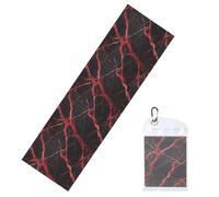 Woshuwo Asciugamani rinfrescanti in marmo rosso chiaro per collo e viso, 101,6 x 30,5 cm, panno morbido e traspirante per sport, yoga, golf, palestra