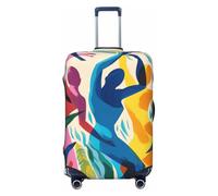Woshuwo Astratto Danza Figure Umane Minimalismo Elastico Viaggio Bagagli Copre Antipolvere Resistente ai Graffi Valigia Protector Fit 22-24 Pollici