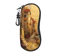 Woshuwo Beach Village Of Old Country Cottages Fiori Occhiali Portatile Caso Luce Occhiali Da Sole Borsa Occhiali Da Sole Caso