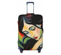 Woshuwo Bella Femminile Astratto Estetico Elastico Viaggio Dei Bagagli Copre Antipolvere Resistente ai Graffi Valigia Protector Fit 22-24 Pollici