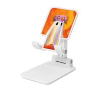 Woshuwo Big Lavender Daisy Crown Ghost Supporto per cellulare pieghevole ad angolo regolabile in altezza Supporto per cellulare portatile da tavolo compatibile con tutti gli smartphone bianco