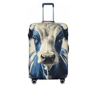 Woshuwo Blue Cow - Copertura elastica per bagagli da viaggio, antipolvere, antigraffio, adatta per valigie da 56-61 cm