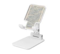 Woshuwo Blue Wave Lines Semplice Pieghevole Supporto per Cellulare Angolo Regolabile Altezza Desktop Portatile Cellulare Culla Compatibile Con Tutti Gli Smartphone Bianco Stile