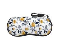 Woshuwo Botanical Pattern Narcisi Salice Foglie Custodia per Occhiali Portatile Luce Occhiali Da Sole Borsa Occhiali Da Sole Caso