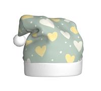 Woshuwo Cappello da Babbo Natale con motivo a rosa gialla per adulti