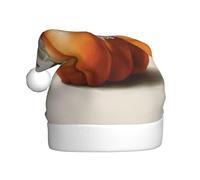 Woshuwo Cappello da Babbo Natale con zucca arancione gotica con fiocco in pizzo nero, cappello da Babbo Natale per adulti