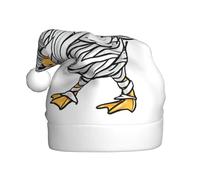 Woshuwo Cappello da Babbo Natale per adulti a forma di oca in mummia