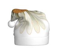 Woshuwo Cappello da Babbo Natale retrò con margherite e fiori, per adulti
