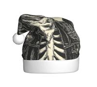 Woshuwo Cappello da cowboy vintage con teschio occidentale, cappello da Babbo Natale, per adulti