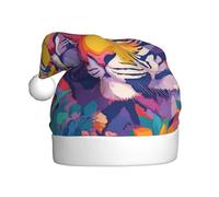Woshuwo Cappello di Babbo Natale con due tigri per adulti