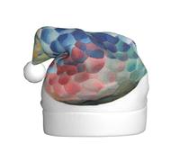 Woshuwo Cappello di Babbo Natale con pallina da golf ad acquerello per adulti