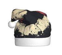 Woshuwo Cappello di Babbo Natale con pugno attraverso la parete, cappello di Natale per adulti