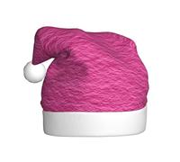 Woshuwo Cappello di Babbo Natale con texture in feltro rosa gomma da masticare per adulti cappello natalizio novità