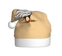 Woshuwo Cappello di Babbo Natale per adulti, motivo: Oca in una mummia