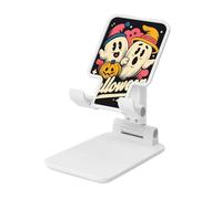 Woshuwo Classica zucca di Halloween fantasmi gotico pieghevole supporto per telefono cellulare angolo regolabile altezza desktop portatile cellulare culla compatibile con tutti gli smartphone bianco