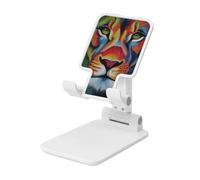 Woshuwo Colorful Tiger Head Pieghevole Supporto per Cellulare Angolo Regolabile Altezza Desktop Portatile Cellulare Culla Compatibile Con Tutti Gli Smartphone White-Style