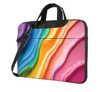 Woshuwo Colori arcobaleno Liquido Estetica Laptop Bag Laptop Case 15.6 Pollice Borse Del Computer Imbottito Della Copertura Del Manicotto Per Le Donne Uomini