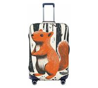 Woshuwo Copertura elastica per bagagli da viaggio con scoiattolo semplice paesaggio forestale antipolvere antigraffio protezione per valigie misura 56-61 cm