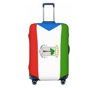 Woshuwo Copertura elastica per valigie da viaggio, antipolvere, antigraffio, con bandiera della Guinea equatoriale, adatta per valigie da 56-61 cm