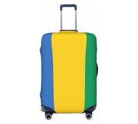 Woshuwo Copertura elastica per valigie da viaggio con bandiera del Gabon, antipolvere, antigraffio, adatta per valigie da 56-61 cm
