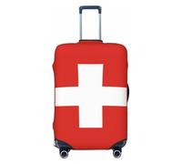 Woshuwo Copertura elastica per valigie da viaggio con bandiera della Svizzera, antipolvere, antigraffio, adatta per valigie da 56-61 cm