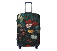 Woshuwo Copertura elastica per valigie da viaggio con fiori selvatici vintage Dark Academia Renaissance, antipolvere, antigraffio, adatta per valigie da 56-61 cm