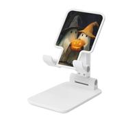 Woshuwo Coppia di simpatici fantasmi con zucca intagliata pieghevole supporto per telefono cellulare ad angolo regolabile altezza desktop portatile culla per cellulare compatibile con tutti gli