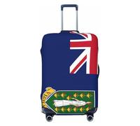 Woshuwo Coprimaterasso elastico da viaggio con bandiera delle Isole Vergini britanniche, antipolvere, antigraffio, adatto per valigie da 56-61 cm