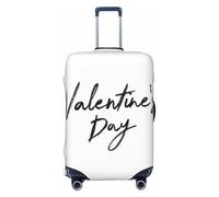 Woshuwo Coprimaterasso elastico da viaggio con parole inglesi per San Valentino, antipolvere, antigraffio, adatto per valigie da 56-61 cm