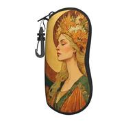 Woshuwo Custodia per occhiali da sole da donna con luna in stile bohémien