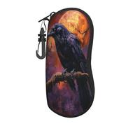 Woshuwo Custodia per occhiali da sole portatile con corvo gotico su ramo