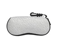 Woshuwo Custodia portatile per occhiali da sole leggera bianca con struttura in carta stampata a freddo