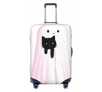 Woshuwo Cute Ghost Holding A Black Cat Elastico Viaggio Bagagli Copre Antipolvere Resistente ai Graffi Valigia Protector Fit 22-24 Pollici