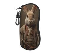 Woshuwo Divertente Coniglio Samurai Spada Occhiali Portatile Custodia Luce Occhiali Da Sole Borsa Occhiali Da Sole Caso