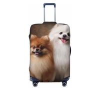 Woshuwo Due simpatici cani elastici da viaggio coperture antipolvere antigraffio valigia Protector Fit 22-24 pollici