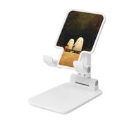 Woshuwo Due simpatici fantasmi che camminano nel sentiero della foresta Supporto pieghevole per telefono cellulare ad angolo regolabile in altezza Supporto per cellulare portatile da tavolo