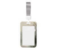 Woshuwo Egret - Porta badge scorrevole in plastica rigida con ali che si diffondono sopra l'acqua, per infermieri e ufficio