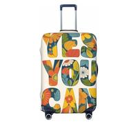 Woshuwo Empowering Frase Yes You Can - Copertura elastica per valigie da viaggio, antipolvere, antigraffio, adatta per valigie da 56-61 cm