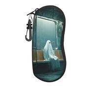 Woshuwo Fantasma sul sedile della metropolitana Treno Custodia per occhiali da sole portatile Custodia per occhiali da sole leggera