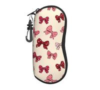 Woshuwo Fiocchi con pois portatile occhiali caso luce occhiali da sole borsa occhiali da sole caso