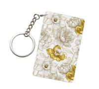 Woshuwo Floreale Primavera Fiore Rosa Peonia Narciso Acrilico Portachiavi Moda Portachiavi Auto Catene Acriliche Tag Per Uomo Donna