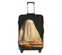 Woshuwo Ghost Sits at The Table - Copribagagli da viaggio elastico, antipolvere, antigraffio, adatto per valigie da 56-61 cm