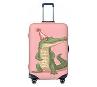 Woshuwo Happy Cartoon Coccodrillo elastico da viaggio copertura antipolvere antigraffio valigia Protector Fit 22-24 pollici