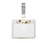 Woshuwo Happy Thanksgiving Pumpkins - Porta badge scorrevole in plastica dura, per infermieri e ufficio