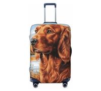Woshuwo Irish Setter - Copertura elastica per bagagli da viaggio, antipolvere, antigraffio, adatta per valigie da 56-61 cm