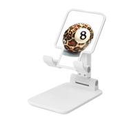 Woshuwo Leopard Pattern Otto Palla Pieghevole Supporto per Cellulare Angolo Regolabile Altezza Desktop Portatile Cellulare Culla Compatibile Con Tutti Gli Smartphone Bianco Stile
